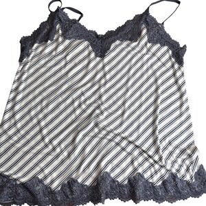 SALE Lane‎ Bryant The Lace Cami Striped Tank Top 18/20 Plus Size Sleeveless